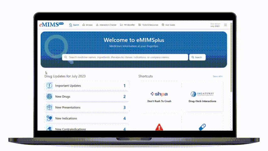 eMIMSplus New Features Drug Updates