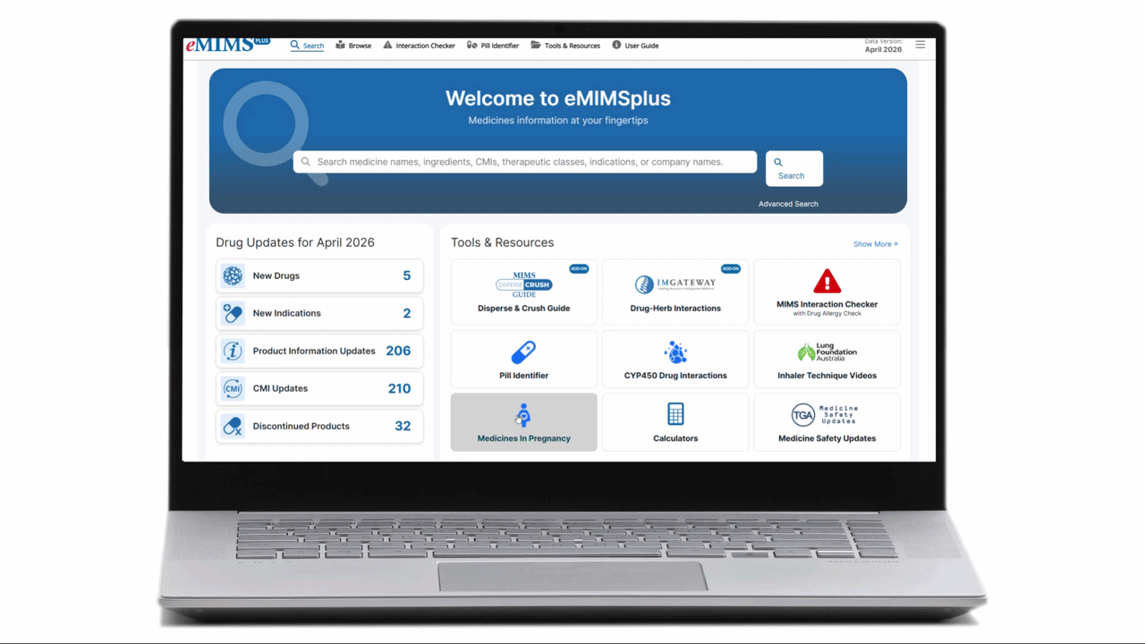 eMIMSplus Medicines In Pregnancy V3